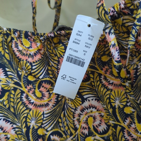 New J.Crew Collection Oahu V-neck Tiered Maxi Dress S Back Tie Dandelion Swirl - Picture 8 of 12